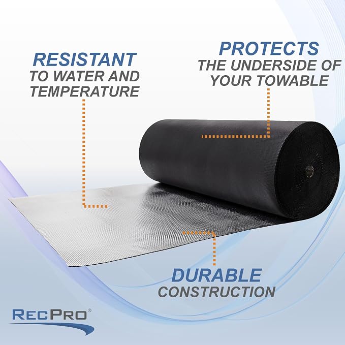 RecPro 77" x 10' Extreme Duty Corrugated RV Underbelly Material | Heavy Duty, Corrugated Poly Material, Easy Installation, Weather Resistant