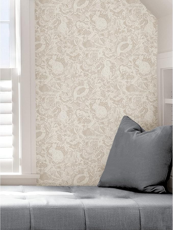 NuWallpaper by WallPops Cream Terrene Peel & Stick Wallpaper, NUS4304