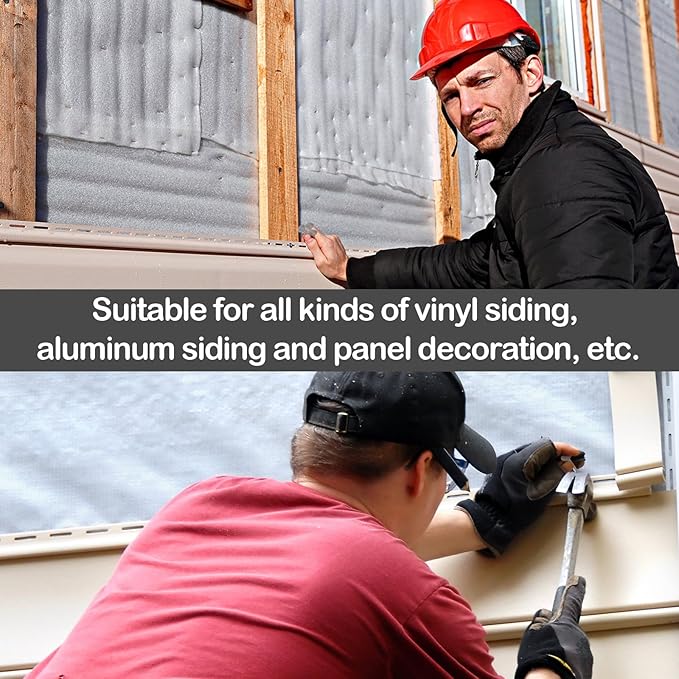 Tandefio 500 Pcs Aluminum Siding Nails 1-3/4 Inch Metal Aluminum Roofing Siding and Panel Nails to Fasten Roofing Felt Wood Decking Insulation Board