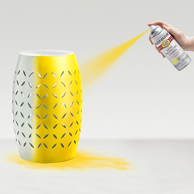 Rust-Oleum 365144-6PK Stops Rust Spray Paint, 12 oz, Satin Citrus Yellow, 6 Pack
