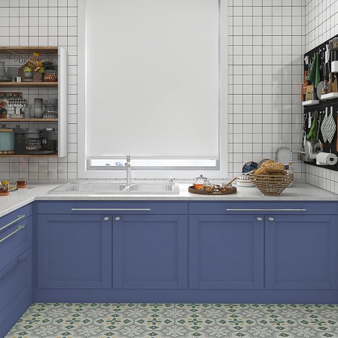 Blue Peel and Stick Wallpaper Blue Contact Paper for Cabinets and Drawers | 15.7" x 236.2" Self Adhesive Removable Vinyl Film WallPaper for Bedroom Decorative Table and Wall Reform