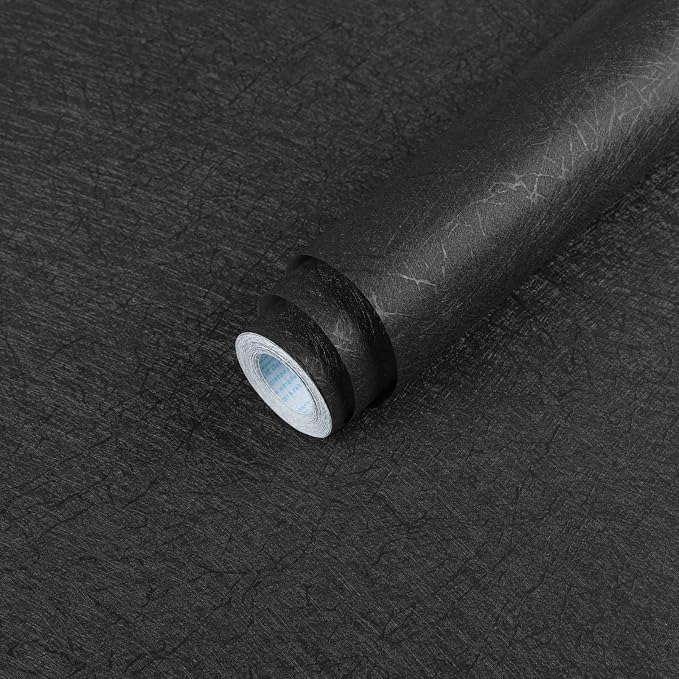 Dark Grey Peel and Stick Self Adhesive Wallpaper Countertop Contact Paper | Removable Waterproof Bathroom 15.7" X 196.8" Kitchen Vinyl Wrap for Cabinet Countertops Wall Counter Top Paper