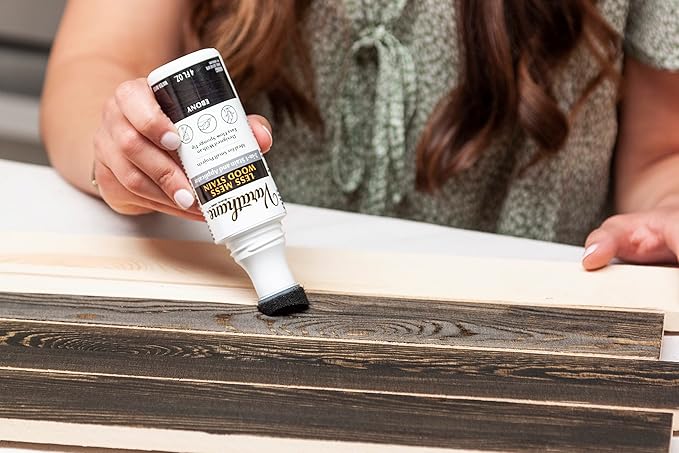 Varathane 368031 Less Mess Wood Stain and Applicator, 4 oz, Ebony