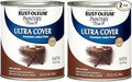 Rust-Oleum 240284-2PK Painter's Touch Latex Paint, Quart, Satin Nutmeg, 2 Pack