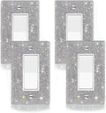 4 PC Shiny Silver Rhinestones Switch Plates And Outlet Covers Wall Plates Light Switch Cover Plate Rhinestones Decorative Outlet Switch Cover Wall Plate Outlet Cover Electric Plate Covers