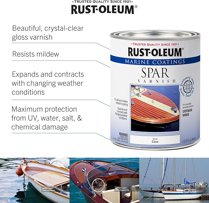 Rust-Oleum 207008 Marine Spar Varnish, Quart