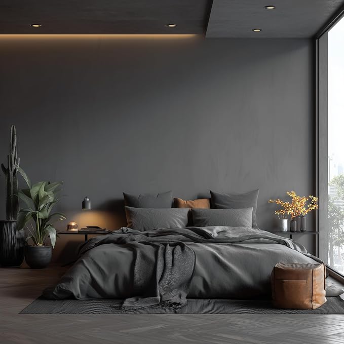 EVOLVE Interior Paint & Primer, Eggshell (Slate Gray), 1 Gallon – One-Coat Coverage, Excellent Hide, Low VOC, Low Odor, Washable Paint for Walls, Doors & Trim