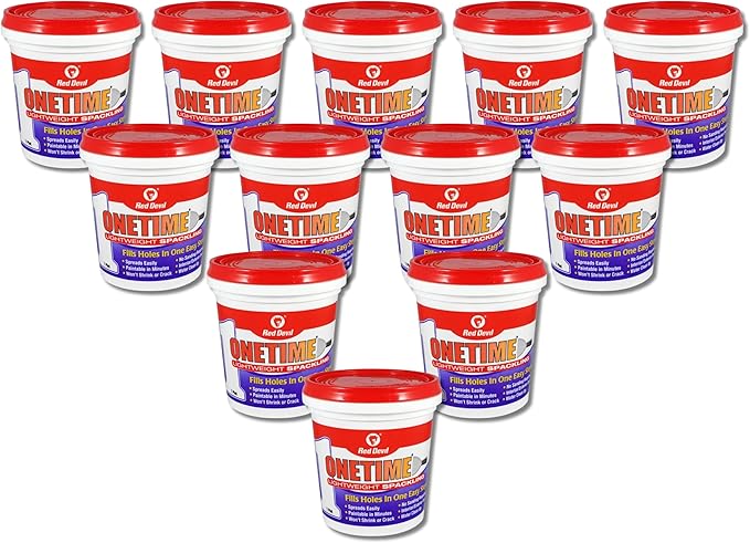 Red Devil 0548 ONETIME Lightweight Spackling, 1 Pint, Made in USA
