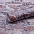 Peel and Stick Wallpaper Stone Brick Wall Paper Self-Adhesive Waterproof Decorative Covering Removable Vinyl Wallpaper Faux 3D Stone Look Brick Shelf Paper 15.7" X 196"