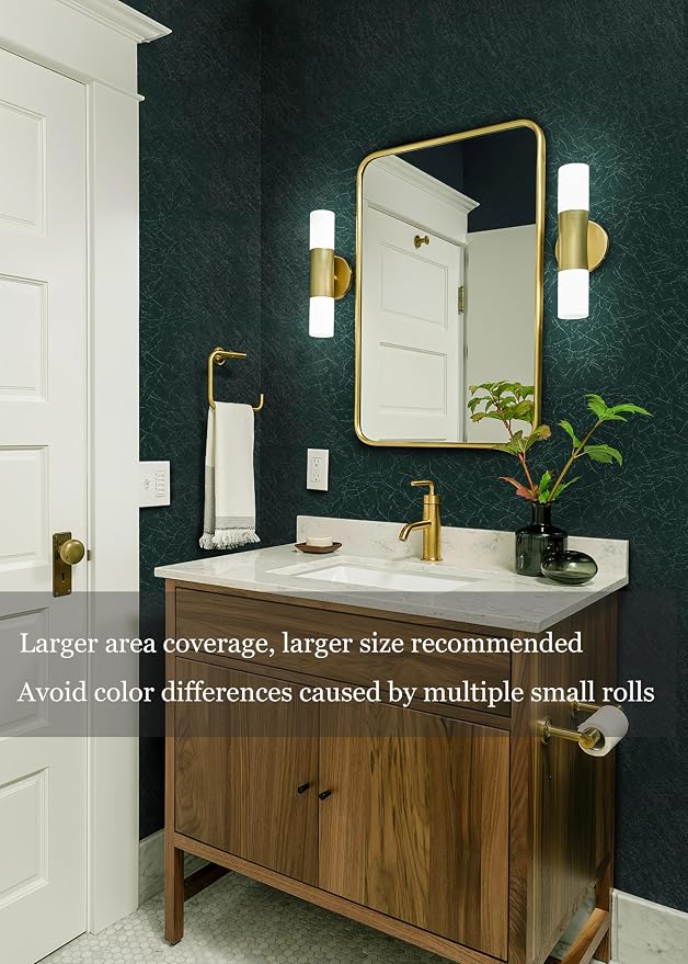 Safiyya Wallpaper Blackish Green Silk Peel and Stick Wallpaper Textured Green Contact Paper Removable Solid Color Self Adhesive Wall Paper Vinyl Rolls 118"x 17.3"