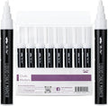 Erasable White Chalk Markers, 8 Pack, Reversible Tip by Mr. Pen