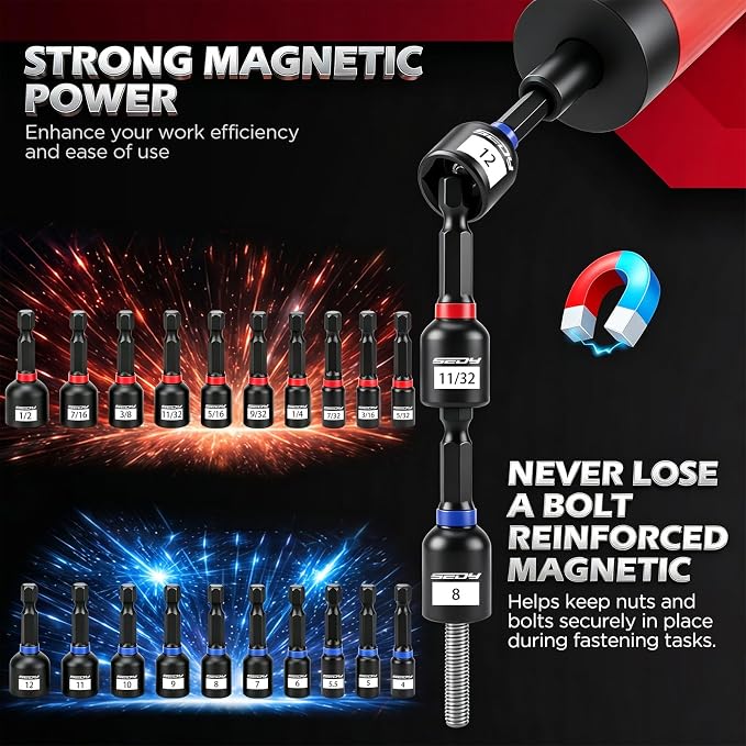 Torque Screwdriver 10-70 in-lb, 45-Piece 1/4" Drive Set with 24 S2 Steel Bits, 20 CR-V Magnetic SAE and Metric Nut Drivers, Storage Case, Inch Pound Torque Wrench for Automotive, Bike and DIY Repair