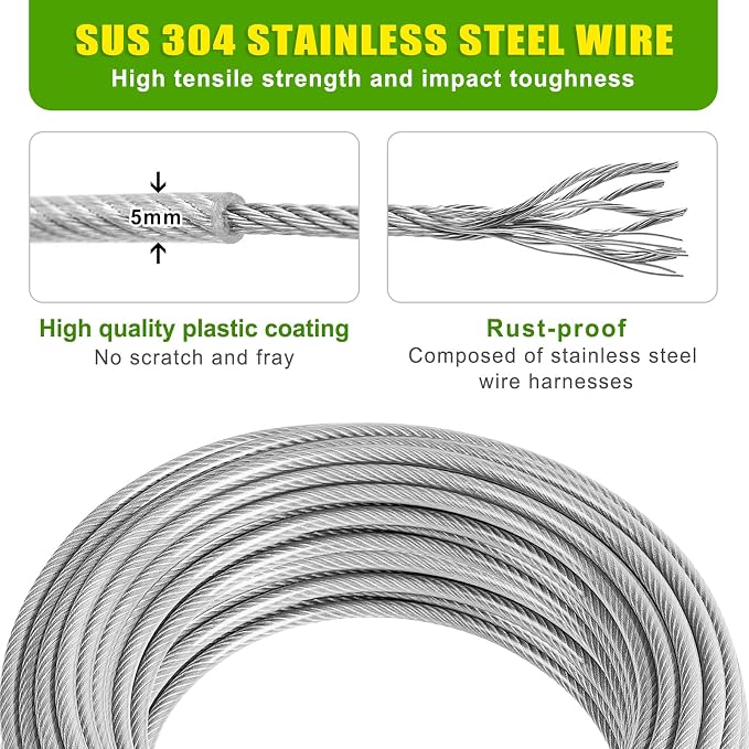 SELEWARE Dog Tie Out Cable and Stake, Dog Anchor with 15FT Heavy Duty Cable | 17" Long Anti-Rust Heavy Duty Dog Stake for Large Dogs up to 220 lbs, Easy Install with Twist Rod for Yard, Camping Outside
