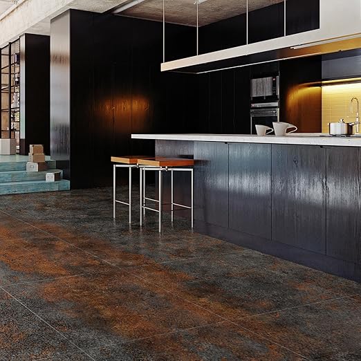 Art3d Peel and Stick Floor Tile, 30-Pack 12 x 12in. Covers 30 Sq.ft, Waterproof Vinyl Flooring Tiles Self Adhesive for Kitchen, Bathroom & Bedroom - Rust Granite
