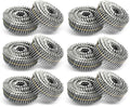 waltyotur 3600 Count Stainless Steel Coil Roofing Ring Shank Siding Nails 15-Degree Collated Wire Coil 2-1/2 Inch, 0.09 Inch Ring Shank, Small Cap Coil Stud Siding Nails