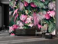 Cliouar-Wall Mural Wallpaper for Bedroom Living Room 3D Mural Monstera Tropical Plant Green Plant Banana Leaf Palm Leaf 103" x 69" (Not Peel and Stick)