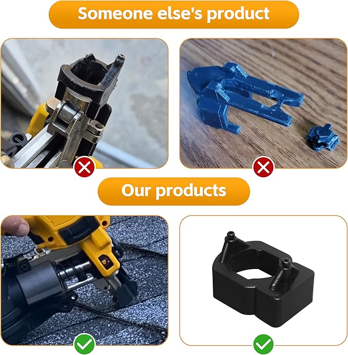 2025 Upgrade DCN45RN Vinyl Siding Adaptor Tip for Dewalt Roofing Nailer Cordless 20v DCN45RND1, DCN45RNB (B style)1 Pack