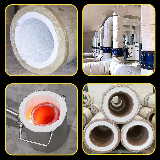 Cedolio 32" x24" x1"(Thick) Ceramic Fiber Blanket Fireproof Insulation | Baffle Rated to 2400F, High-Temperature Resistance for Stoves, Kilns, Forges, Wood Stove Baffle, Fireplace and Pizza Ovens