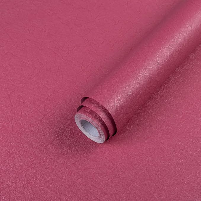 Rose Red Peel and Stick Self Adhesive Wallpaper Countertop Contact Paper | ReRmovable Waterproof Bathroom 15.7" X 393.7" Kitchen Vinyl Wrap for Cabinet Countertops Wall Counter Top Paper