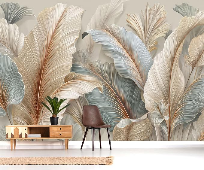 YQWDMX - Tropical Jungle Peel and Stick Wallpaper Leaf wall murals for Bedroom ZY17 L