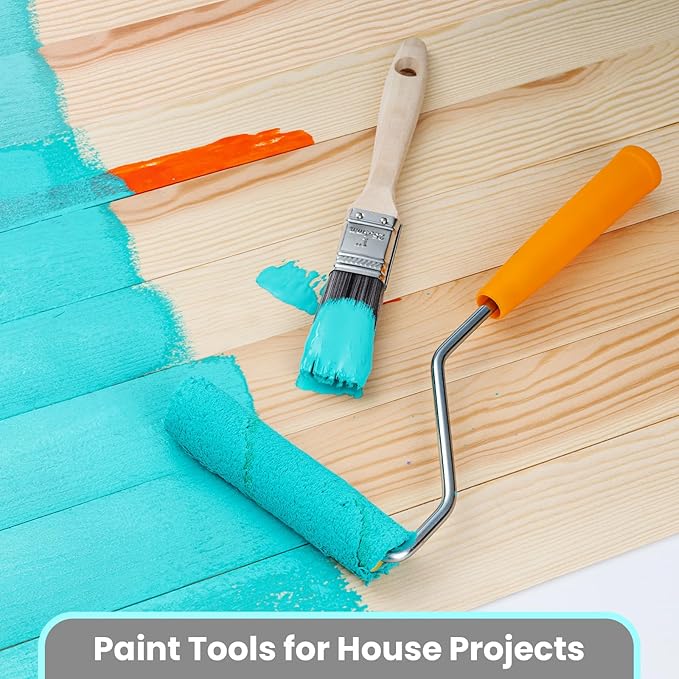 Paint Roller Covers，38 Pack, 4 Inch Mini Rollers for Painting, 3/8" Nap Microfiber Covers, Small Roller Brush Covers, House Painting Supplies for Walls, Ceilings, Trim & DIY Projects