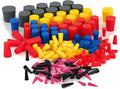 High Temp Masking Supply 235 Piece Silicone Rubber Plug Set - Sizes 1/32" to 1" - Tapered Stoppers for Powder Coating, Painting, Ceramic Coating, Sealing Holes - Non-Toxic, Flexible, Reusable