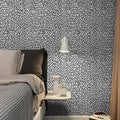 Leopard Print Peel and Stick Wallpaper, Waterproof Removable Self Adhesive Textured Wall Paper, Black and White Unique Funky Cheetah Contact Paper for Bedroom and Bathroom 120"X17.3"(14.4 sq. ft)