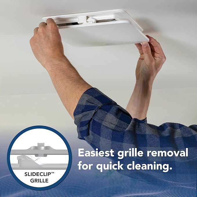 Broan-NuTone Bathroom Exhaust Fan – Easy Retrofit Without Attic Access, Ultra Quiet 0.9 Sones, Effective Ventilation at 60 CFM ENERGY STAR Certified Moisture and Odor Control