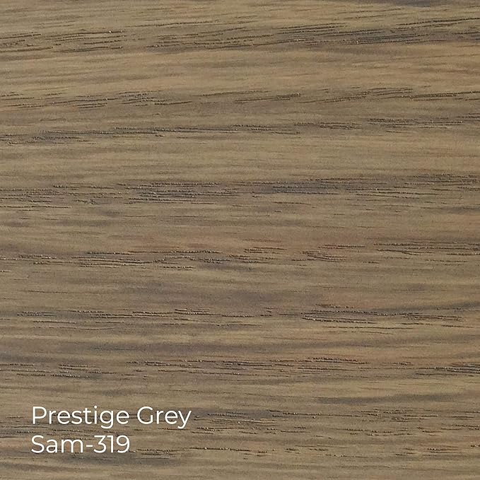 SamaN Interior One Step Wood Seal, Stain and Varnish – Oil Based Odorless Dye - Protection for Furniture and Fine Wood (Prestige Grey SAM-319, 32 oz)