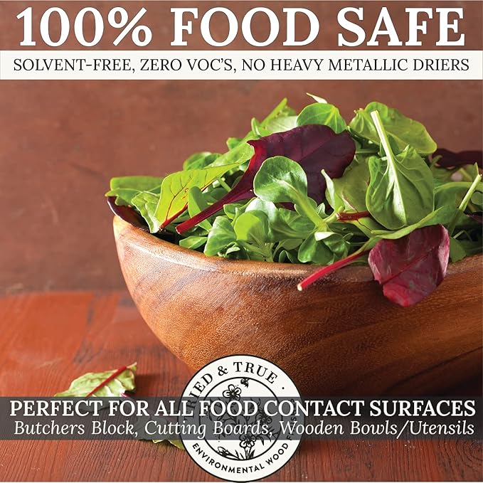 Tried & True Original Wood Finish, Pint - Linseed Oil & Beeswax Blend, Ideal for All Woodwork, Long-Lasting Durability, Food Safe Sealer, Non-Toxic Wood Finish