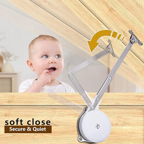 1 Pack | Toys Box Hinges Soft Close - HBL’ Lid Support Chest Hinges for Wooden Toy Box, Cedar, Storage Trunk & Benches, Made of Zinc Alloy, Safety & Heavy Duty.