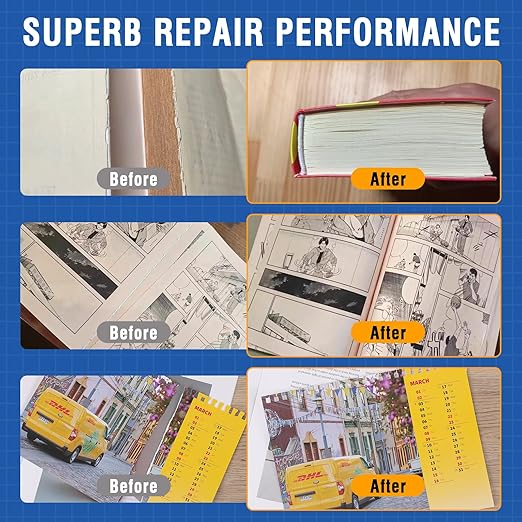 TEAWOO Book Repair & Binding Glue Kit – 8.5 Oz + 2×1.35 Oz Acid-Free PVA Adhesive – Neutral pH, Dries Clear & Flexible for Books, Crafts, Collages & Paper Art, Used for Bookbinding and Book Repair