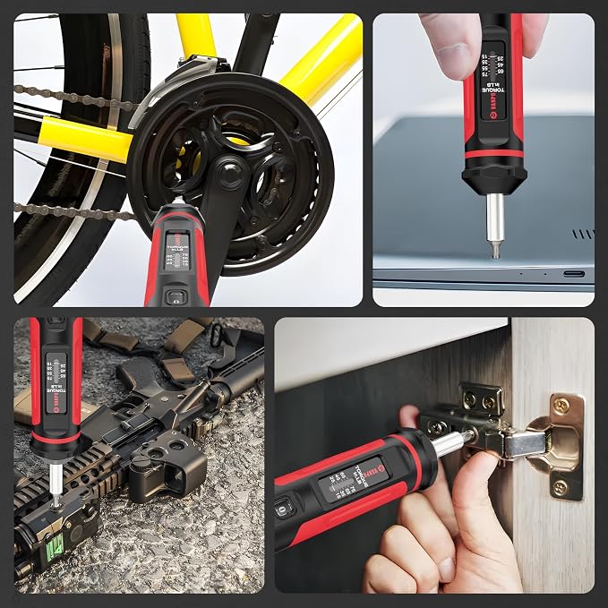 VANPO Torque Screwdriver 15-75 in-lb, 1/4" Drive Precision Driver Set | Inch Pounds Torque Wrench, 40 S2 Steel Bits for Gunsmithing, Bike Repair, Scope Mounting, Maintenance, DIY