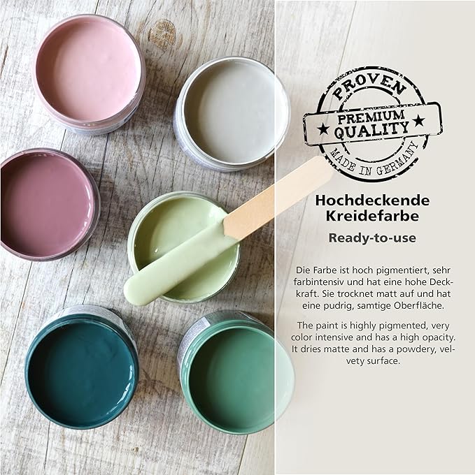 Viva Decor Chalk Paint (Dove Wing) 8.45oz - Featuring a Chalky & Matte Finish, this paint is perfect for crafting Shabby Chic & Vintage looks on wood furniture and decor pieces