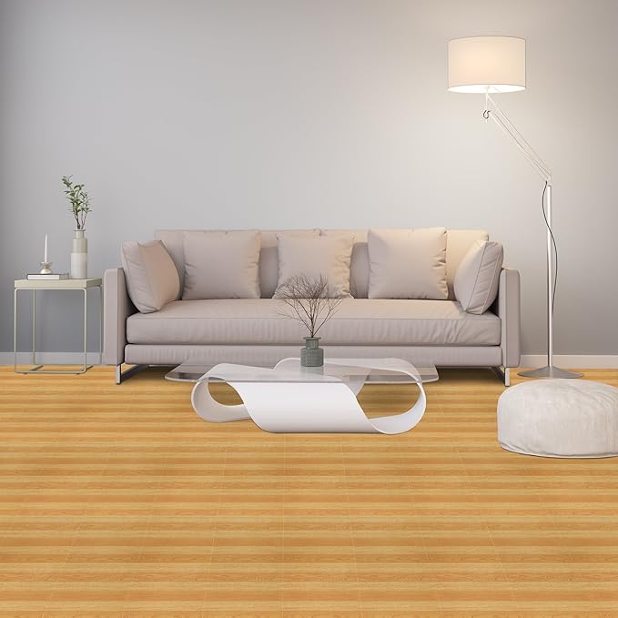 Nexus Self Adhesive 12-Inch Vinyl Floor Tiles, 20 Tiles - 12" x 12", Wood Light Oak Plank-Look Pattern - Peel & Stick, DIY Flooring for Kitchen, Dining Room, Bedrooms & Bathrooms by Achim Home Décor