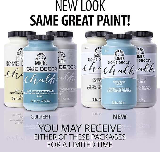 FolkArt Home Decor Chalk Furniture & Acrylic Craft Paint in Assorted Colors, 16 ounce, Rich Black
