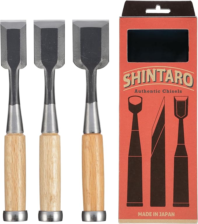 Authentic Japanese Chisel Set of 3 Pieces, 30mm,36mm,42mm (30mm-36mm-42mm)
