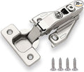 DecoBasics (20 PCS) Full Overlay Soft Close Cabinet Hinges for Kitchen Cabinets - 105° Face Frame Concealed Cabinet Door Hinge -3 Way Adjustability -Clip on Plate & Matching Screw 4 Easy Installation