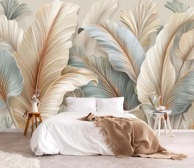 YQWDMX - Tropical Jungle Peel and Stick Wallpaper murals | leaf for bedroom wall ZY17 XL