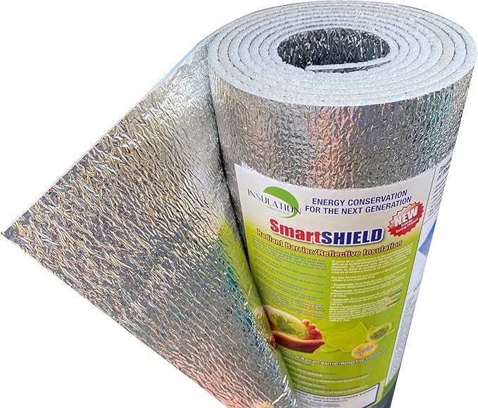 INSULATION MARKETPLACE SmartSHIELD -3mm 24 Inchx25ft Reflective Foam Core Insulation roll, Radiant Barrier - Engineered Foil