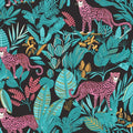 Blue Pink Vintage Leopard Peel and Stick Wallpaper 17.5" x 78" | Waterproof Vinyl Self Adhesive Removable Renter Friendly Floral Contact Paper