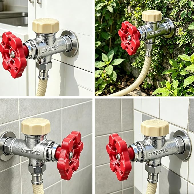 Universal Outdoor Faucet Repair Kit, Anti-Siphon Frostproof Faucet Valve Hose Faucet Fitting Repair Kit for VACVBKX1B Vacuum Breaker, Metal Handle