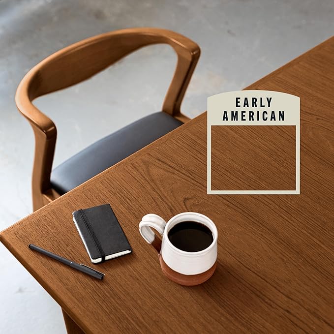 Varathane Premium Fast Dry Wood Stain | 1 Hour Dry Time | 1 Coat Color | Interior Wood Stain | Furniture, Cabinets, Doors, Trim | Half Pint | Early American