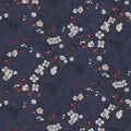 Floral Peel and Stick Wallpaper Flower Tree Contact Paper A Set of 17.5"x480" Self Adhesive Removable Modern Dark Blue Wall Paper Decorative Wall Covering Countertop Vinyl Film Roll
