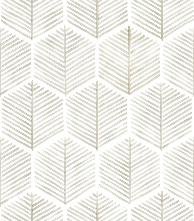 MelunMer Geometric Peel and Stick Wallpaper Boho Beige White 17.3''×787'' | Beige Modern Self Adhesive Removable Wallpaper for Bathroom Waterproof Cabinets Drawer, Decor Easy to Install Renter Friendly