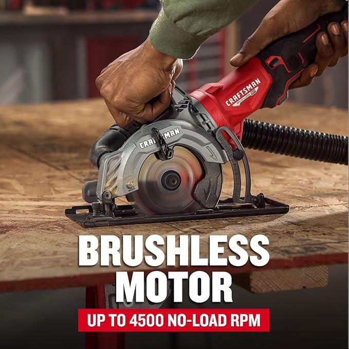CRAFTSMAN V20 4-1/2 Inch Cordless Circular Saw, Bare Tool Only (CMCS405B)