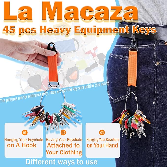 Heavy Equipment Key Set, Construction Keys,Construction Equipment Multi Keys fit Common Major Equipment Manufactures Forlift Excavator Tractor Lodaer