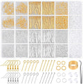 Hypoallergenic Earring Making Kit, modacraft 2000Pcs Earring Making Supplies Kit with Hypoallergenic Hooks, Earring Findings, Backs, Pins Jump Rings for Jewelry Making Supplies