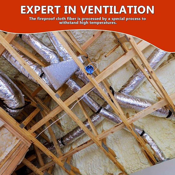 6 Inch 25 Feet R4.2 Insulated Flexible Duct | High-Efficiency Thermal Insulation | Suitable for Heating & Cooling