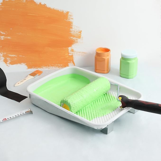 Bates- Paint Tray Liner, 9 Inch, 41 pcs, 1x Metal and 40 x Plastic Paint Trays for Painting Walls